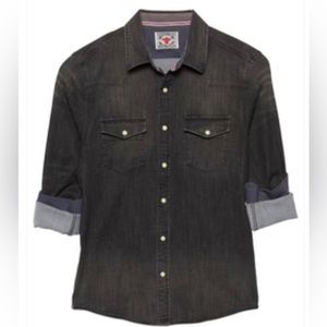 Flag & Anthem, Grover Western Shirt, 3XL, Black Denim
